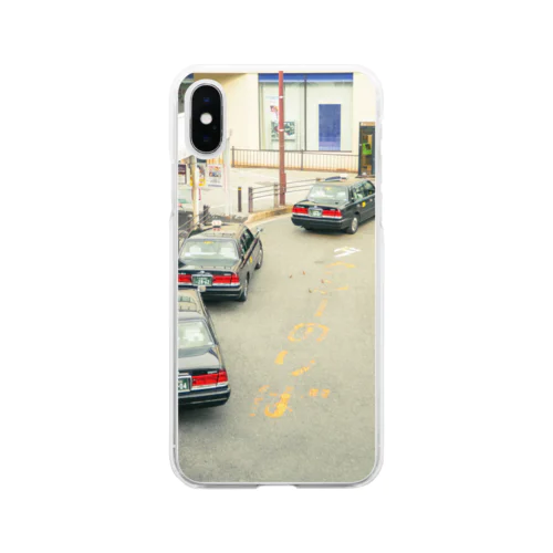 タクシー乗り場 Soft Clear Smartphone Case