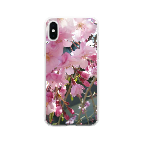 枝垂れ桜 Soft Clear Smartphone Case