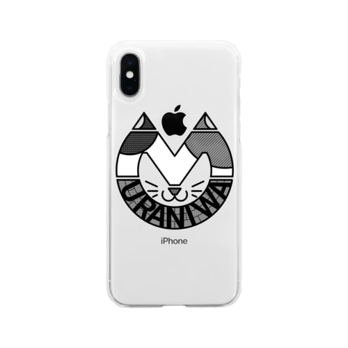 ショップロゴ モノクロ Soft Clear Smartphone Case