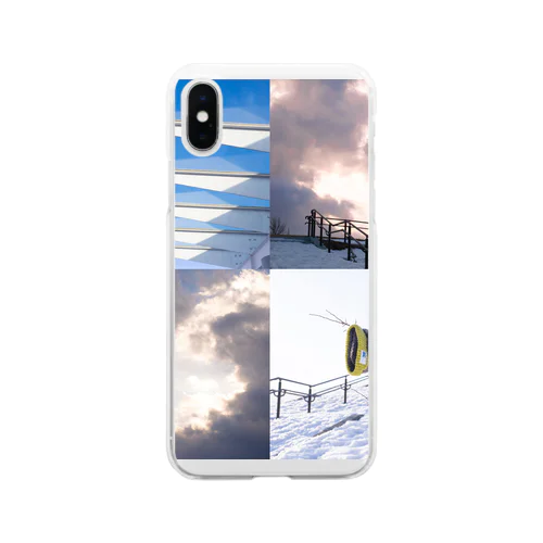 冬の公園 Soft Clear Smartphone Case