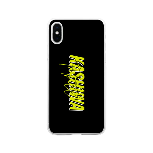 サッカー 柏(Black) 自作オリジナルスマホケース  Soft Clear Smartphone Case