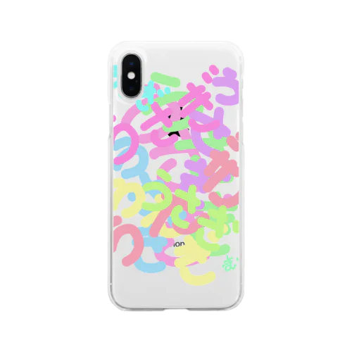 うさぎ文字 Soft Clear Smartphone Case