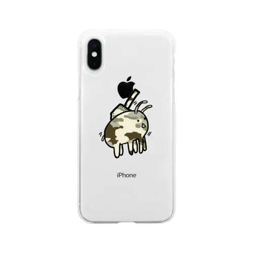 ぷるぷるさんアーミー Soft Clear Smartphone Case