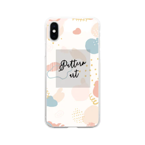 パステルカラーなパターンアート Soft Clear Smartphone Case