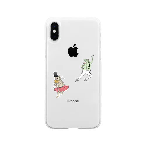 鳥獣戯画バレエ【ドンキホーテ】 Soft Clear Smartphone Case