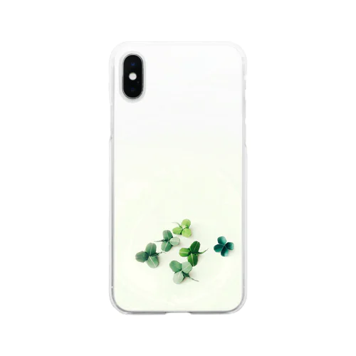 折り紙　クローバー Soft Clear Smartphone Case