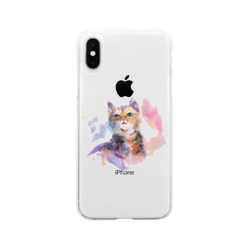 猫さん Soft Clear Smartphone Case