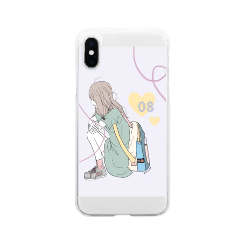 カラフルな女の子 Soft Clear Smartphone Case