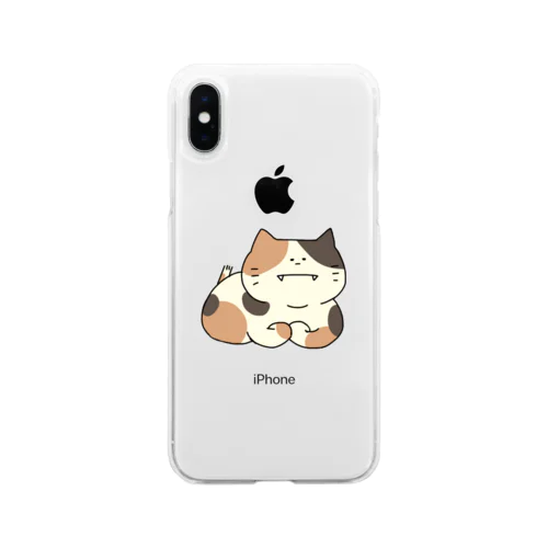 爪切り察知猫 Soft Clear Smartphone Case