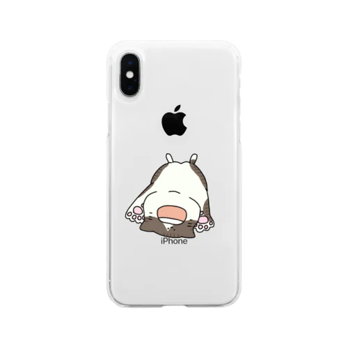 作業させてくれない猫 Soft Clear Smartphone Case