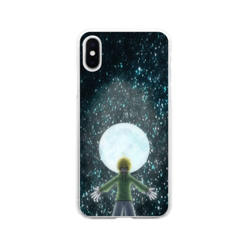 満月 Soft Clear Smartphone Case