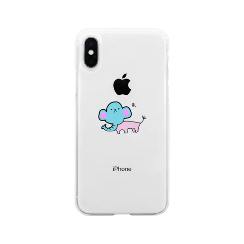 おティントなぞう Soft Clear Smartphone Case