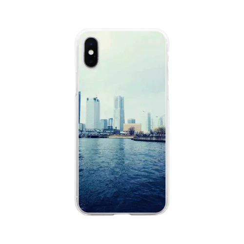 海からの街並み Soft Clear Smartphone Case