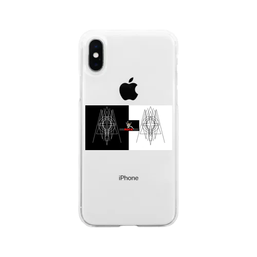 rock白・黒 Soft Clear Smartphone Case