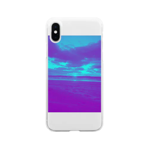 FmE-『景色』-海 Soft Clear Smartphone Case