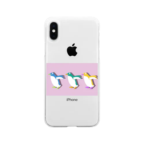 ドンキホーテペンギンくん(ピンク) Soft Clear Smartphone Case