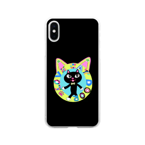 どこでもLOVE キャットドア🐈 Soft Clear Smartphone Case