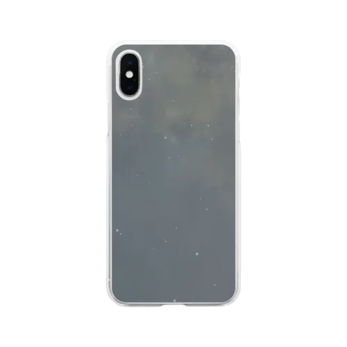 ぼやぼや　ヨフカシブルー Soft Clear Smartphone Case