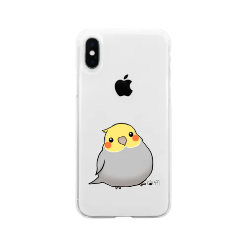 *KAKAPO*のふんわりオカメインコちゃん(のまる) Soft Clear Smartphone Case