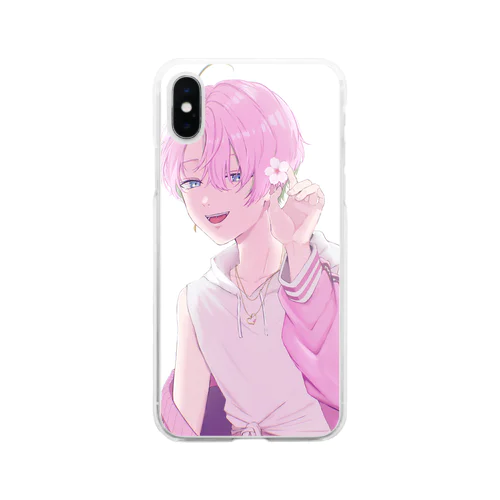 はぴばもち Soft Clear Smartphone Case