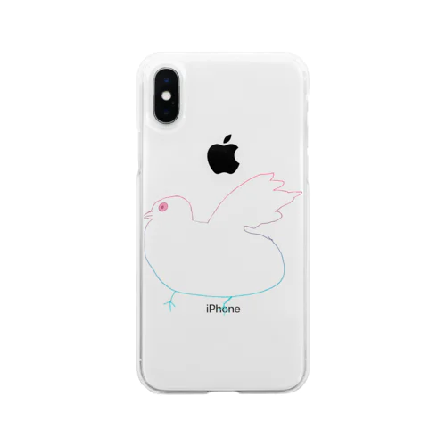 虹色鳩さーん( ᐛ ) Soft Clear Smartphone Case