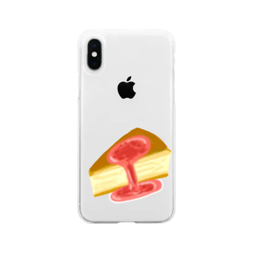 チーズケーキ Soft Clear Smartphone Case