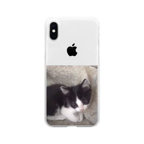 おすまし猫 テールくん Soft Clear Smartphone Case