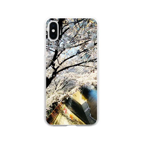 桜 Soft Clear Smartphone Case