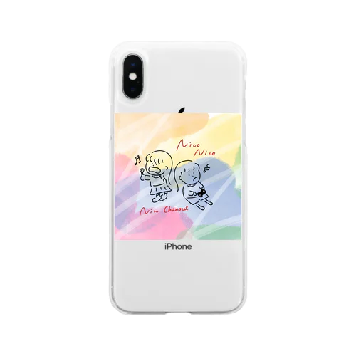 にんちゃんいらすとからふるばん Soft Clear Smartphone Case