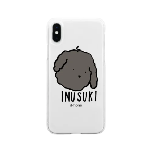 シュールな犬 Soft Clear Smartphone Case