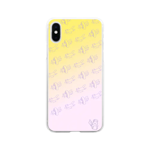 ねこにゃはメロウ柄 Soft Clear Smartphone Case