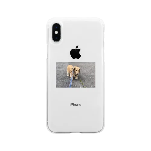 歩きたくない犬 Soft Clear Smartphone Case