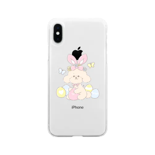 Happy Easter Dog!(Apricot) Soft Clear Smartphone Case