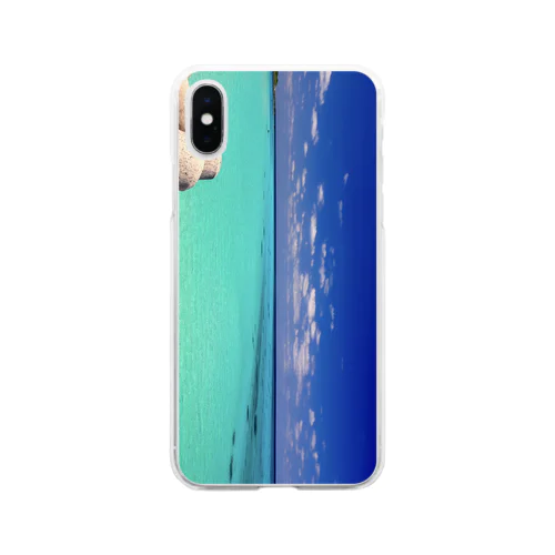 夏の海 Soft Clear Smartphone Case