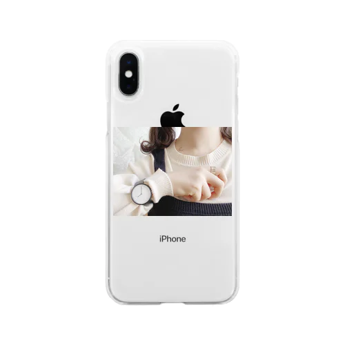 月よりのおんなの子 Soft Clear Smartphone Case