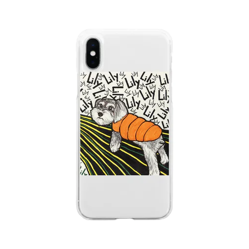 シュナウザー女の子　L i ly Soft Clear Smartphone Case