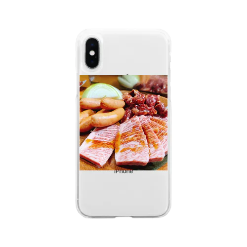 焼肉(生肉) Soft Clear Smartphone Case