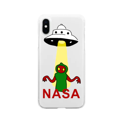 フラットウッズモンスター(３ｍの宇宙人) Soft Clear Smartphone Case