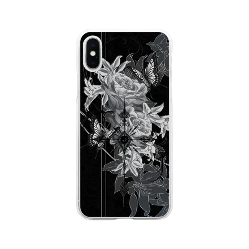 ✝︎(Black ver.) Soft Clear Smartphone Case