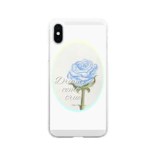 青い薔薇｢夢が叶う｣ Soft Clear Smartphone Case