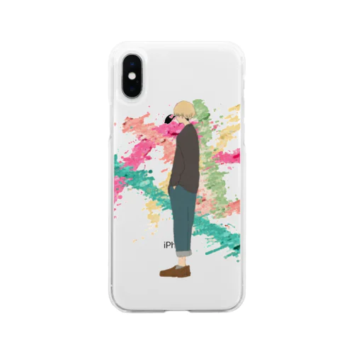 ~イケてる男子~金髪くん Soft Clear Smartphone Case