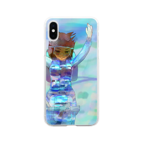 空挺部隊の女の子 Soft Clear Smartphone Case