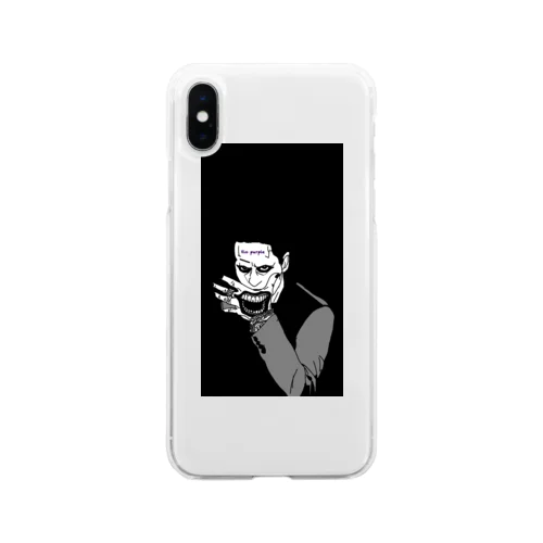 Xio Purple joker tattoo Soft Clear Smartphone Case