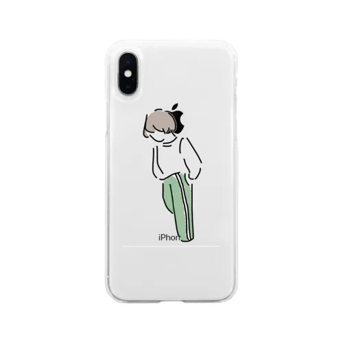 ジャージ女子 Soft Clear Smartphone Case