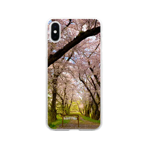 桜 Soft Clear Smartphone Case