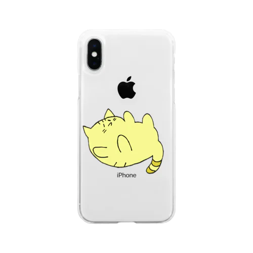 ゆるい猫くん Soft Clear Smartphone Case