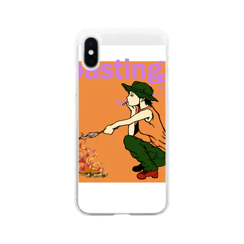 焼き魚 Soft Clear Smartphone Case