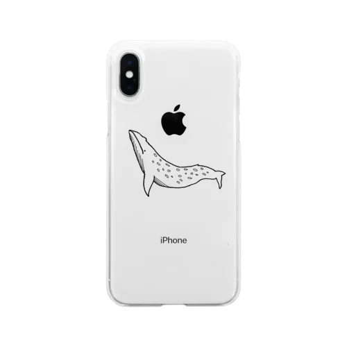 シロナガスクジラ Soft Clear Smartphone Case