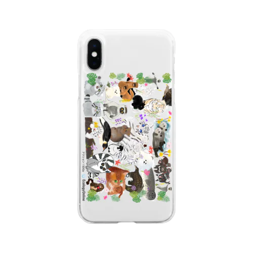 ぎゅぎゅっと絶滅危惧種 Soft Clear Smartphone Case