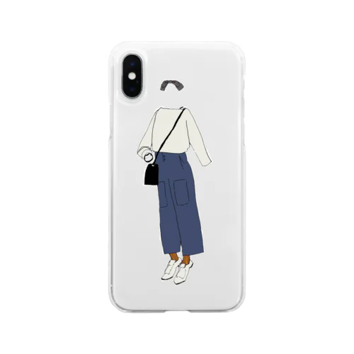 しふくはあお Soft Clear Smartphone Case